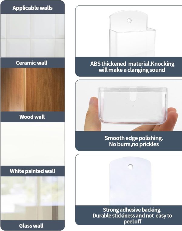 Aecsze Remote Control Holder Wall Mount Plastic Organizer-2