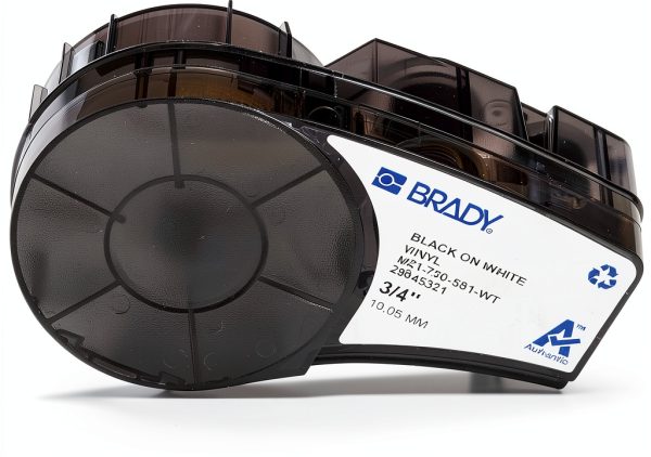 Brady Industrial Labeling Tape Vinyl Black on White M21-2