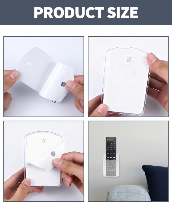 Aecsze Remote Control Holder Wall Mount Plastic Organizer-3