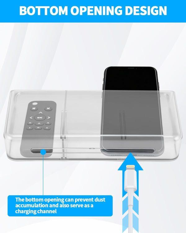 Aecsze Remote Holder Wall Mount Plastic Adjustable Storage-5
