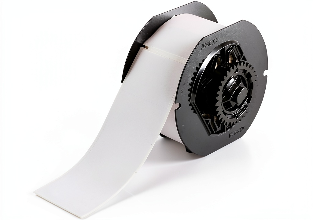 Installing Brady Self‑Laminated Labeling Tape Permanent Adhesive on an industrial workbench