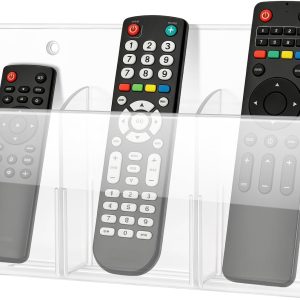 Aecsze Remote Holder Wall Mount Plastic Adjustable Storage-0