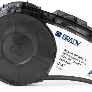 Brady Industrial Labeling Tape Vinyl Black on White M21-0