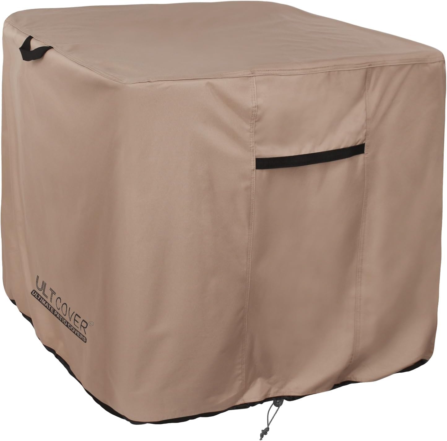 Installing ULTCOVER AC Cover Waterproof Polyester Outdoor Unit on a wooden patio deck
