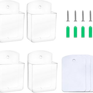 Aecsze Remote Control Holder Wall Mount Plastic Organizer-0