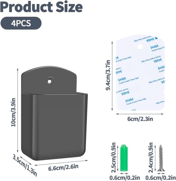 Aecsze Remote Control Holder Wall Mount Plastic Organizer-1