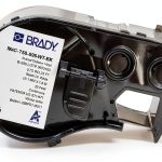Brady Vinyl Label Tape Industrial Black on White 0.75in-0
