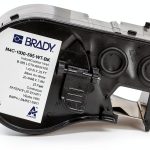 Brady Vinyl Label Tape Black on White Industrial-0