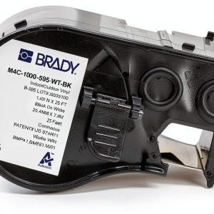 Brady Vinyl Label Tape Black on White Industrial-0