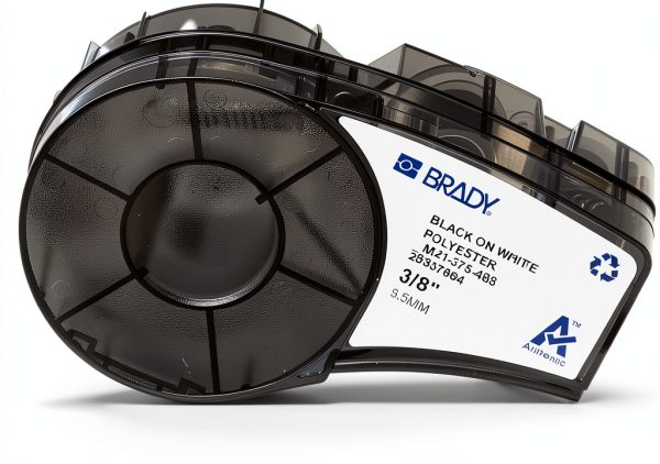 Brady Industrial Labeling Tape Black on White-0