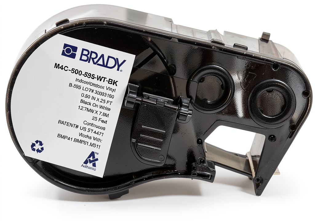 Installing Brady Industrial Tape White UV‑Resistant HighTack on a metal pipe in a factory setting