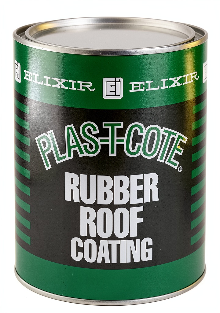 DEHCO Rubber Roof Coating bottle and brush