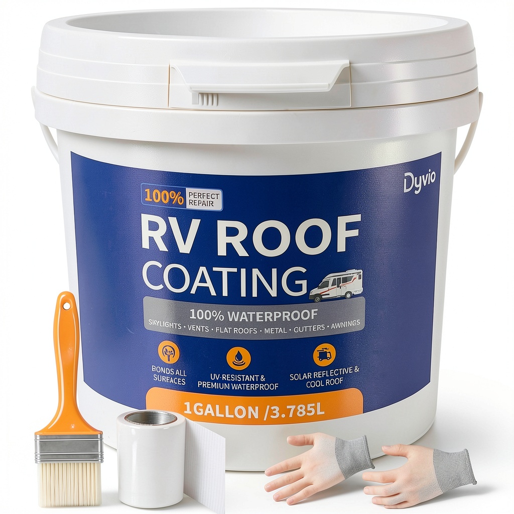 Installing Dyvio 1 Gallon Elastomeric Waterproof Sealant Kit on a wooden desk