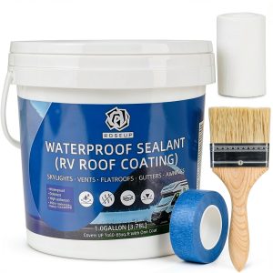 ROSEUP RV Roof Coating A-RVST 1 Gallon Waterproof Sealant Kit-0