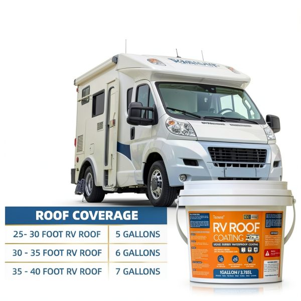 RV Roof Coating Tenee rv Roof Waterproof UV Resistant 95 oz Sealant-4