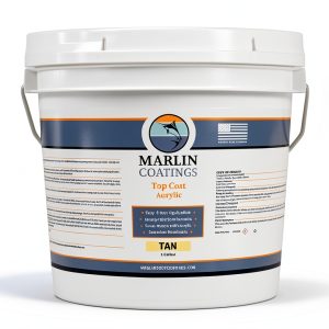 Marlin Acrylic Top Coat 5 Gallon Waterproof UV‑Resistant Roof Coating-0