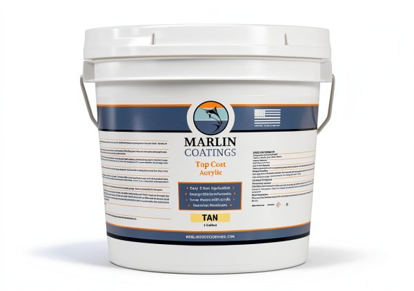 Marlin Acrylic Top Coat 5 Gallon Waterproof UV‑Resistant Roof Coating-0