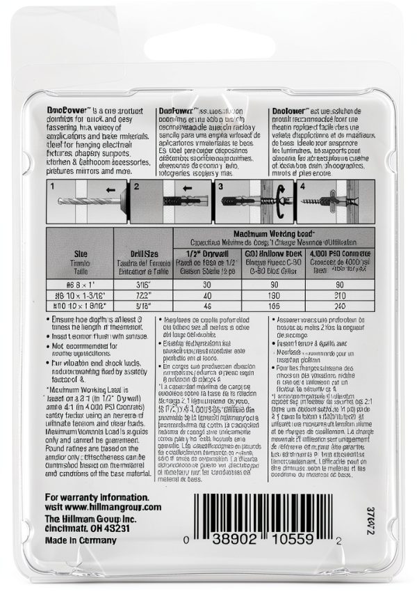 DuoPower Contractor Anchors XL-Pak by Hillman Bolt Anchor-2