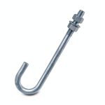 J Bolt Anchor 5/8"-11 x 9-7/8" Galvanized Steel – OTTFF 4 Pack-0