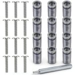 25 Piece Kit - Hurricane Shutter Hardware Hurricane Sidewalk Bolt Kit Stainless Steel 18-8 Hardware Bolt Combo with Masonry Anchors & Set Tool for Masonry Walls(25, 1/4-20 x 1-1/4 Inch)-0