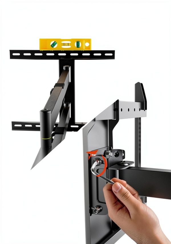 Lag Bolt Kit for TV Mounting Hardware - M8x70mm Lag Bolt and Washer for Wood Stud, Anchors for Concrete/Brick Wall, Includes Allen Key and Bubble Level for Easy Installation-5