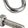 QWORK Steel J-Bolt with Nut, 5/16" x 3" Anchor Bolts, Pack of 10-4
