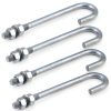 J Bolt Anchor 5/8"-11 x 9-7/8" Galvanized Steel – OTTFF 4 Pack-2