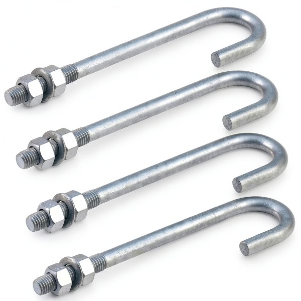 J Bolt Anchor 5/8"-11 x 9-7/8" Galvanized Steel – OTTFF 4 Pack-2