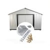 Shed Concrete Anchor Kit for Arrow Shed,Anchor Kit for Storage Garage Barn Foot Peak Roof,Metal Concrete Floor with 4 Steel Corner Gussets, Hold Down Clips, Bolt and Screws-5