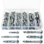Molly Bolt Assortment Kit Swpeet 80pcs Zinc‑Plated Anchors for Drywall-0