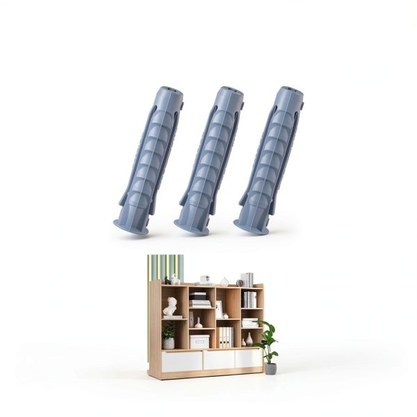 Concrete Wall Anchors for TV Mount Installation - Suitable for Concrete or Brick Walls - Durable Plastic Anchor Bolts 10x50mm Grey Drywall Anchors 8pcs-2