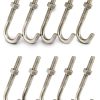 QWORK Steel J-Bolt with Nut, 5/16" x 3" Anchor Bolts, Pack of 10-0