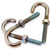 QWORK Steel J-Bolt with Nut, 5/16" x 3" Anchor Bolts, Pack of 10-2