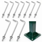 304 Stainless Steel J Bolts Lemecima Bolt Anchors 3/8-16 x 6 in-0