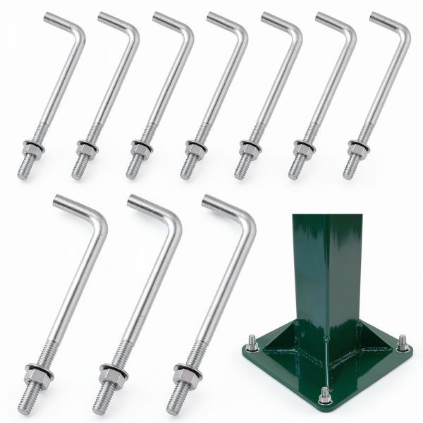 304 Stainless Steel J Bolts Lemecima Bolt Anchors 3/8-16 x 6 in-0