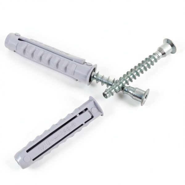 10 Pcs Concrete Wall Anchors for TV Wall Mount Installation Suitable for Concrete and Brick Walls Masonry Anchors Plastic Anchor Bolts for TV Mounting Screws, 10x50mm-2