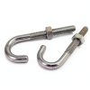 QWORK Steel J-Bolt with Nut, 5/16" x 3" Anchor Bolts, Pack of 10-7