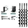 [UPGRADED] 14” Full Spiral Blade Mobile Home Anchor, 4 Pack Ground Anchor Screw in with L-shaped Brackets, U-bolts, Power Nut Driver, Earth Anchors High Wind Heavy Duty for Camping Tents, Swing Sets-5
