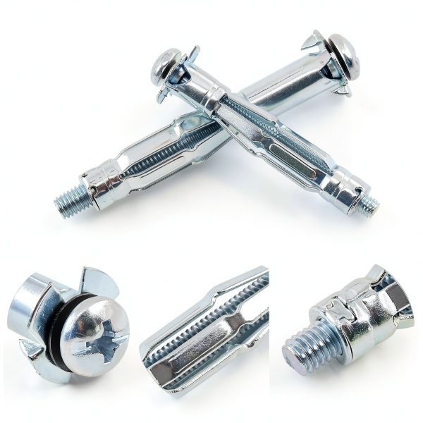 Molly Bolt Assortment Kit Swpeet 80pcs Zinc‑Plated Anchors for Drywall-3