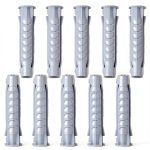 10 Pcs Concrete Wall Anchors for TV Wall Mount Installation Suitable for Concrete and Brick Walls Masonry Anchors Plastic Anchor Bolts for TV Mounting Screws, 10x50mm-0