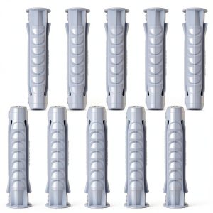 10 Pcs Concrete Wall Anchors for TV Wall Mount Installation Suitable for Concrete and Brick Walls Masonry Anchors Plastic Anchor Bolts for TV Mounting Screws, 10x50mm-0