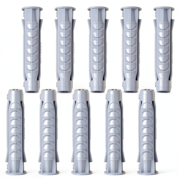 10 Pcs Concrete Wall Anchors for TV Wall Mount Installation Suitable for Concrete and Brick Walls Masonry Anchors Plastic Anchor Bolts for TV Mounting Screws, 10x50mm-0